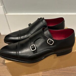 Beautiful Cobbler Union Black Double Monk Strap Dress Shoe - Francis model